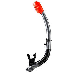 Трубка для плавання з фритопом сіра Dolvor SN134Р