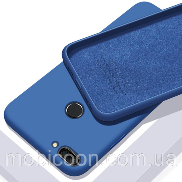 Чохол Silicone Case для Huawei Y7 / Y7 Prime (2018) темно-синій (хуаява 07), фото 1