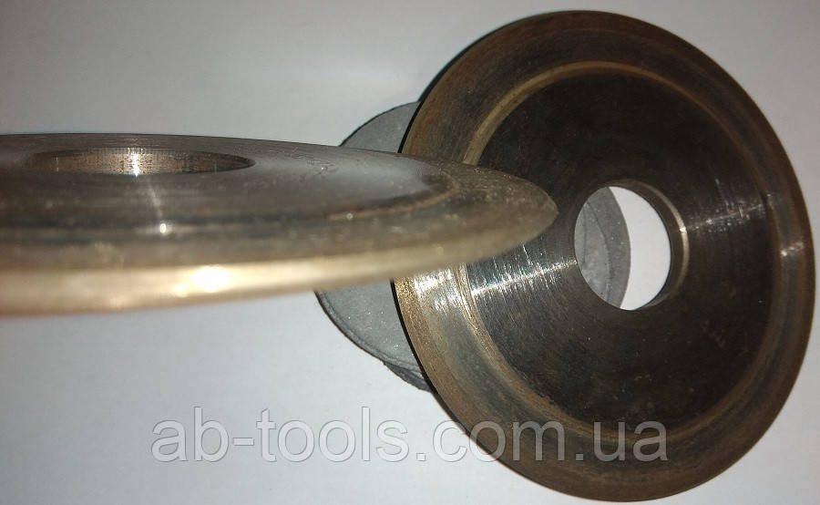 Круг алмазний заточувальний 125/4R2/32 шліфування канавок концентрація алмазів 100%, фото 1