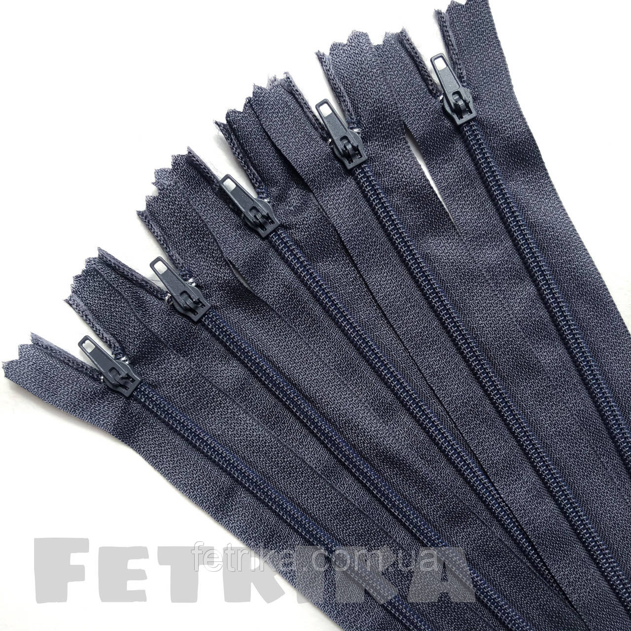 Блискавка спіральна спіднична 18 см, ГРАФІТОВА. ТИП-3, фото 1