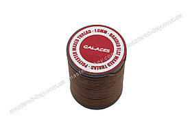 Galaces 1.00 мм кавовий (S020) плоский вощений шнур по шкірі