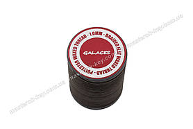 Galaces 1.00 мм темно-коричневий (S021) плоский вощений шнур по шкірі
