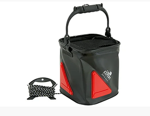 Відро складане Carp Expert EVA для прикорму, живця 22X22 см із мотузкою 6 м на мотовилі