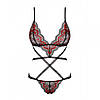 Боді Obsessive Megies teddy black S/M, фото 6