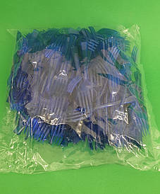Вилка одноразова пластикова для фруктів Юніта Синя (250 шт)