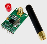 Бездротовий модуль трансивер nRF905 433 МГц із зовнішньою антеною, фото 4