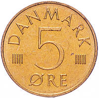 Дания 5 эре 1973 VF (KM#859.1)