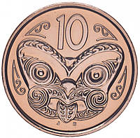 Новая Зеландия 10 центов 2012 UNC (KM#117b)