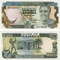 Замбия 20 квача 1989-1991 UNC (P32)