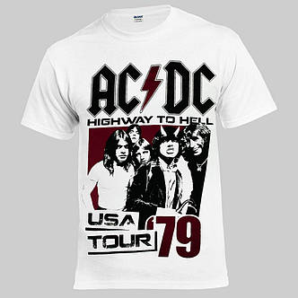 Футболка AC/DC 79 USA Tour біла, фото 2
