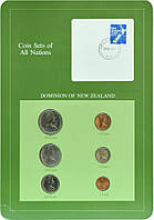 Новая Зеландия Набор монет 1980-1981 UNC 1, 2, 5, 10, 20, 50 центов и 1 марка Буклет
