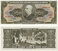 Бразилия 5 крузейро 1964 UNC (P176d)