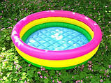 Дитячий надувний басейн Intex "Веселка" 58924 86*25 см, басейн з надувним дном для малюків, для дому, фото 8