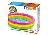 Дитячий надувний басейн Intex "Веселка" 58924 86*25 см, басейн з надувним дном для малюків, для дому, фото 5