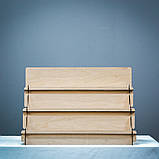 Торгова стійка з фанери. Стійка для товару на 3 полки. Стелаж для ярмарку., фото 2