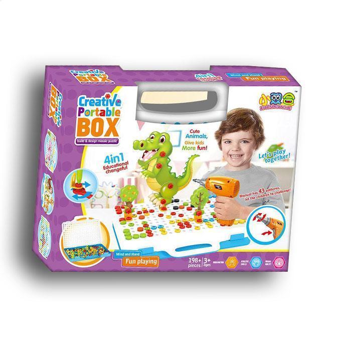 Конструктор-мозаїка Creative Portable Box із шурупокрутом