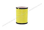 Galaces 1.00 мм яскраво-жовтий (S077) плоский вощений шнур по шкірі, фото 2