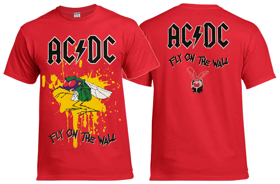 Футболка AC/DC Fly On The Wall червона