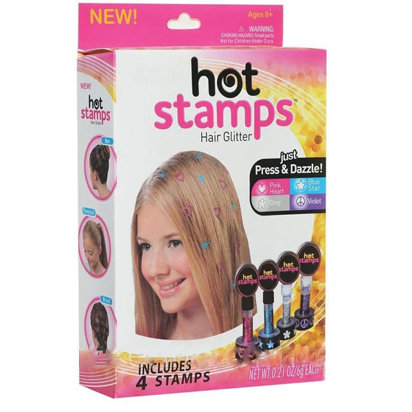 ОПТ Фігурні тату-печатки для волосся Hot Stamps Hair Glitter