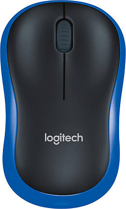 Бездротова мишка Logitech M185, чорна/синя, миша для ноутбука логітеч/лоджитек/логітек, фото 2