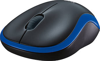 Бездротова мишка Logitech M185, чорна/синя, миша для ноутбука логітеч/лоджитек/логітек, фото 2
