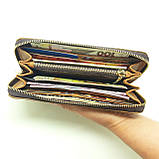 Гаманець шкіряний з тисненням Крокодил Silver Taurus 7251., фото 3