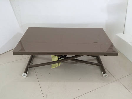 Стіл трансформер Рим-9 ( B2219-SP-9) TES Mobili, стільниця скло колір хакі, фото 1
