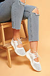 Жіночі білі шкіряні кросівки з перфорацією Ted Dream відкриті літні, фото 10