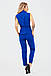 Класичний літній жіночий брючний костюм-двійка Archer, синій, фото 4