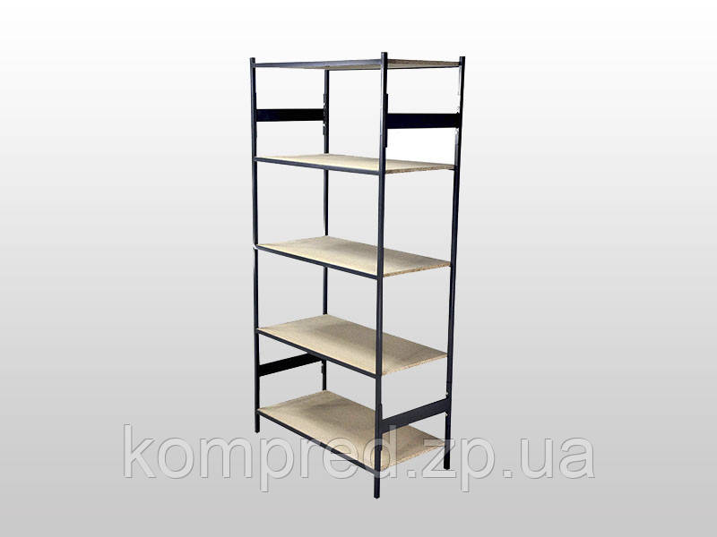 Стелаж Архівний 900х500х2100 (полиці-ДСП) Чорний Kompred OL288, фото 1