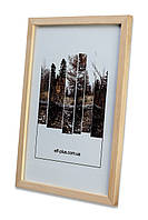 Рамка для фото 15х21 А5 з дерева - Сосна світла 1,5 см - з склом