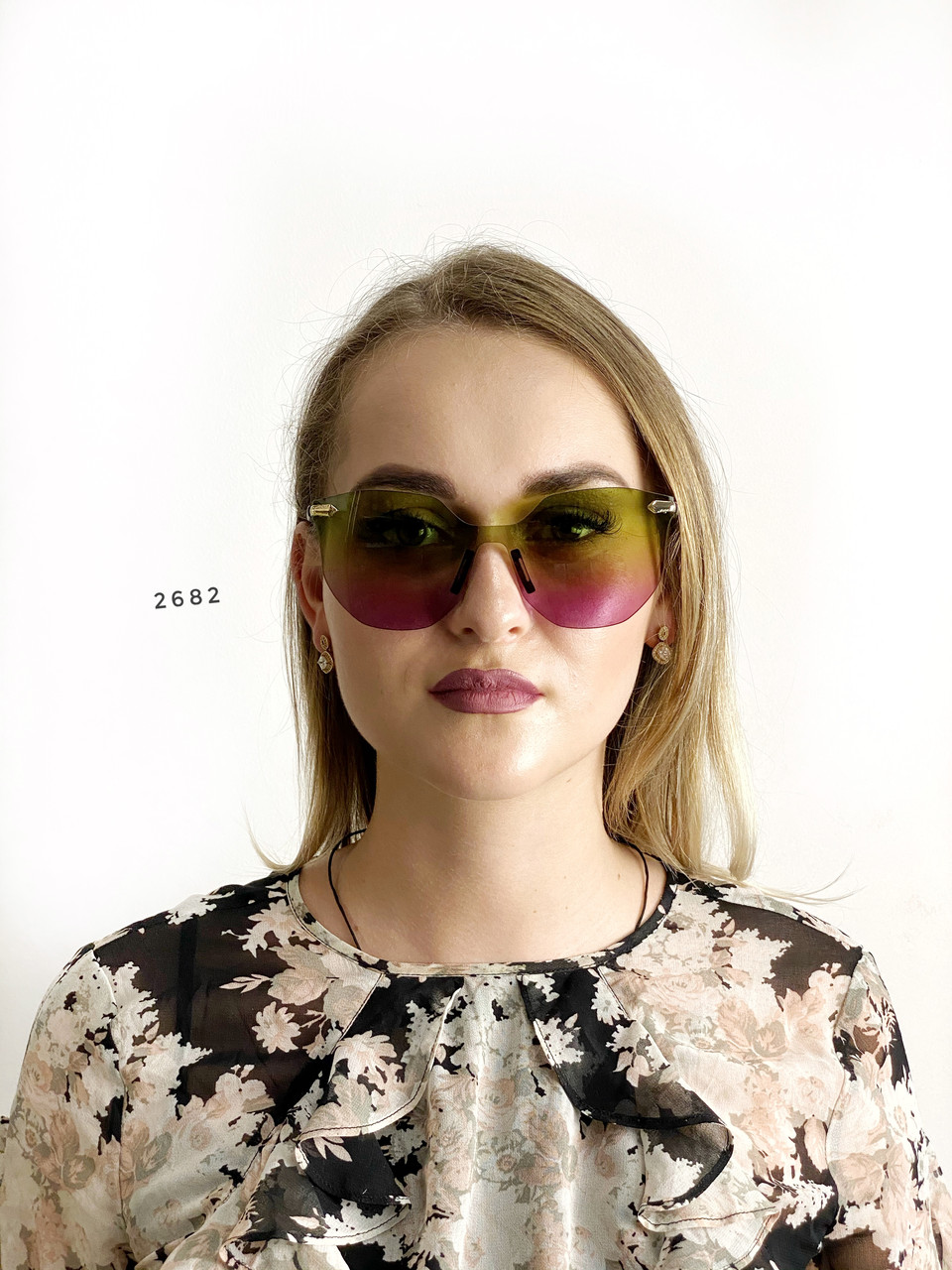 Стильні сонцезахисні окуляри без оправи, фото 1