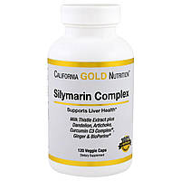 CGN комплекс силімарину екстракт розторопші, кульбаби, артишок, куркумін C3, імбир, 120 капсул