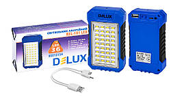 Світильник DELUX REL-101 (4V2.4Ah) 36 LED 4W USB аварійний світлодіодний