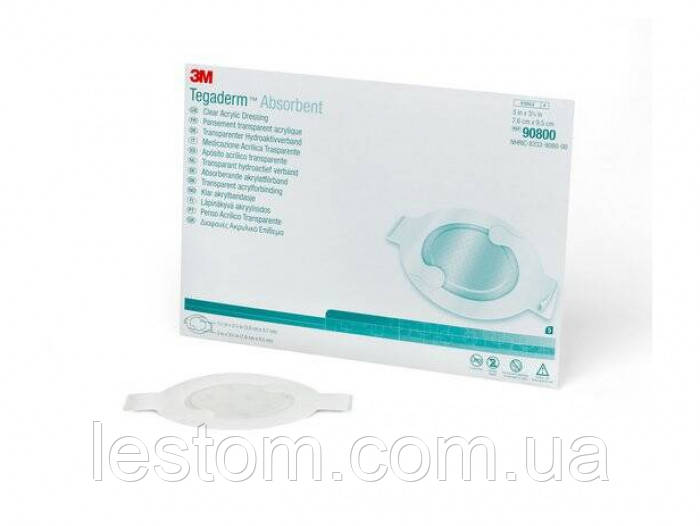 Tegaderm™ Абсорбуюча прозора акрилова пов'язка, овал (3,8х5,7 см / 7,6х9,5 см)