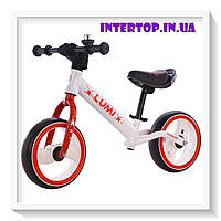 Детский беговел велобег на EVA колесах 12 дюймов BALANCE TILLY 12 Lumi T-212521 бело-красный