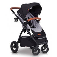 Коляска прогулочная детская с реверсивным сиденьем и надувными колесами EasyGo Optimo Air, серый