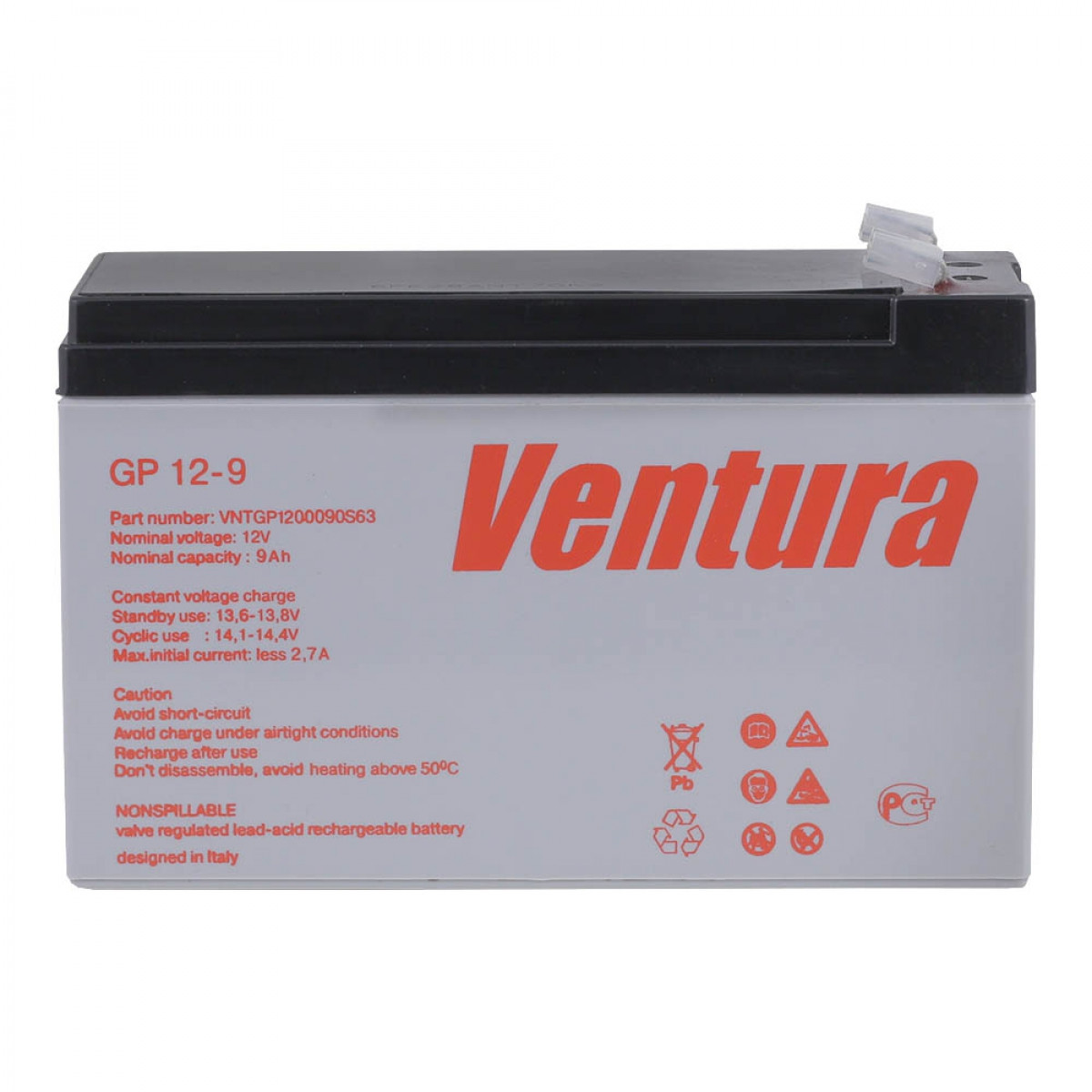 Акумулятор AGM — 9 Аг, 12 В гелевий Ventura gp12-9