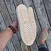 Бежеві відкриті шльопанці босоніжки шльопанці тапки плетінки сандалі літні унісекс 2023, фото 4
