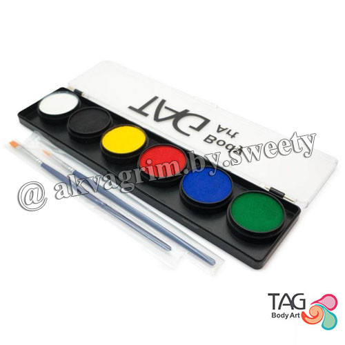 Аквагрим палітра TAG 6 Основних, регулярних кольорів