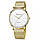 Жіночий годинник Geneva Classic steel watch золотий з білим, наручний кварцовий годинник, фото 2