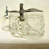 Пара чарок з олов'яної кришкою для шнапса, фото 3
