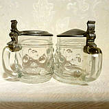 Пара чарок з олов'яної кришкою для шнапса, фото 2