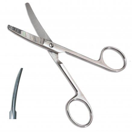 Ножиці тупоконечні, вертикально - вигнуті, 140 мм Н-3п, фото 1