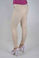 Женские классические джинсы стрейч с карманами 44 размер. Джинсы бежевые стрейчевые