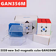 GAN 356 M with GES Nuts stickerless | Кубик Рубіка Ган 3х3 магнітний + Гайки, фото 4
