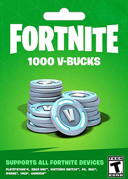 Подарункова карта Fortnite - 1000 V-Bucks card (для всіх платформ-бакси/Вабаксы/ВА-бакси)