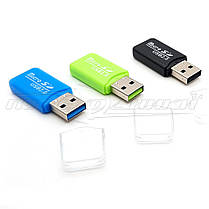 Mini Картридер USB 2.0 microSD Card Reader, фото 3