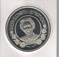 Остров Святой Елены 50 пенсов 2006 «80 лет королеве Елизавете II» UNC