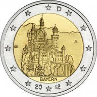 Германия 2 евро 2012 «Бавария» UNC (KM#305)